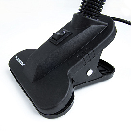 Настольная лампа / светильник SONNEN OU-108, на прищепке, цоколь Е27, белый, 236678