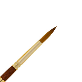 Кисть художественная синтетика имитация колонка "Классика", двухсторонняя, круглая №3, круглая №6, складная ручка