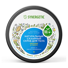 Скраб для тела Synergetic Кокос и масло макадамии 300 мл