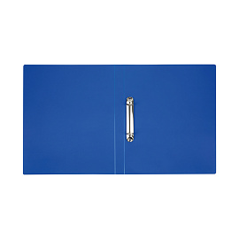 Папка на 2 кольцах СТАММ А4, 25мм, 500мкм, пластик, синяя