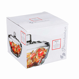 Сахарница, с крышкой, диаметр 140 мм, фактурное стекло, PASABAHCE "ПЕРЛА", фирменная подарочная упаковка, 97236 фото Сахарница, с крышкой, диаметр 140 мм, фактурное стекло, PASABAHCE "ПЕРЛА", фирменная подарочная упаковка, 97236