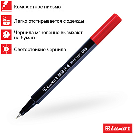 Набор капиллярных ручек Luxor "Mini Fine Writer 045" 20цв., 0,8мм, пластиковая банка