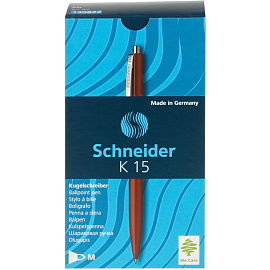 Ручка шариковая автоматическая Schneider "K15" синяя, 1,0мм, корпус красный, ш/к фото Ручка шариковая автоматическая Schneider "K15" синяя, 1,0мм, корпус красный, ш/к