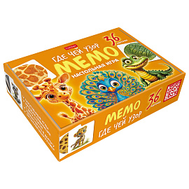 Игра настольная МЕМО 36 карточек, АССОРТИ, HATBER, 36ИнМ