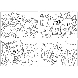 Раскраска в папке А4, 48 л., Мульти-Пульти "Зоопарк