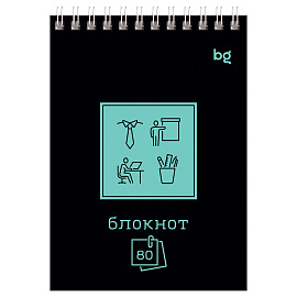 Блокнот А6 80л. на гребне BG "Моноколор с удобством