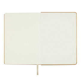 Скетчбук 80л., А5 Гамма "Студия", золото, твердая обложка, на резинке, слоновая кость, 140г/м2