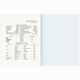 Тетрадь предметная "PASTEL" 48 л., SoftTouch, фольга, ГЕОГРАФИЯ, клетка, BRAUBERG, 404313