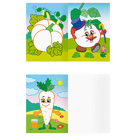 Раскраска с цв. фоном А5, 8 стр., ТРИ СОВЫ "Для малышей. Выпуск 2