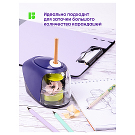 Точилка электрическая Berlingo "SystemX" 1 отверстие, с контейнером, картон. упаковка фото Точилка электрическая Berlingo "SystemX" 1 отверстие, с контейнером, картон. упаковка