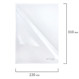 Папка-уголок А4, прозрачная, 0,10 мм, BRAUBERG EXTRA, 271698