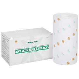 Пластырь-повязка рулонная LEIKO 15х1000 см, нетканая основа, 132826