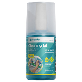 Очищающий комплекс для экранов и мониторов всех типов Defender CLN 30598 "Optima", 200мл + салфетка из микрофибры 18*18см