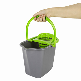 Ведро с отжимом York 10 л пластик (сливной носик)