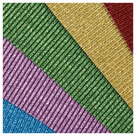 Картон цветной А4, ArtSpace, 5л., 5цв., гофрированный, с блестками, в пакете фото Картон цветной А4, ArtSpace, 5л., 5цв., гофрированный, с блестками, в пакете