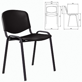 Стул STAFF "Iso Plast CF-009", черный каркас, пластик черный, 532569 фото Стул STAFF "Iso Plast CF-009", черный каркас, пластик черный, 532569
