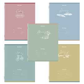 Тетрадь 24 л. BRAUBERG клетка, обложка картон, "PASTEL", 106486