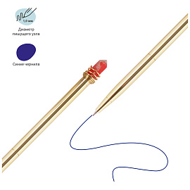 Ручка шариковая автоматическая MESHU "Bright crystal" синяя, 1,0мм