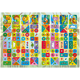 Раскраска с наклейками А4, 16 стр., Мульти-Пульти "В мире животных