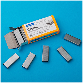 Скобы для степлера №24/6 OfficeSpace, оцинкованные, 1000шт., до 30л. фото Скобы для степлера №24/6 OfficeSpace, оцинкованные, 1000шт., до 30л.