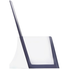 Подставка для визиток настольная СТАММ, 40*100мм, тонированная серая