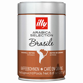 Кофе в зернах Illy Бразилия арабика 100% 250 г (железная банка)