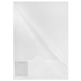 Папка-уголок жесткая А4 BRAUBERG UNIVERSAL, прозрачная, 0,18 мм, 273054