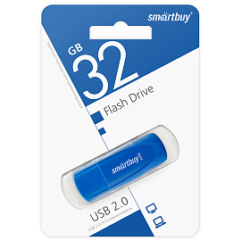 Флеш-диск 32 GB SMARTBUY Scout USB 2.0, синий, SB032GB2SCB