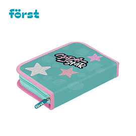 Пенал 1 отделение, 200*140*40 Forst "Super star", дополнительная откидная секция, полиэстер