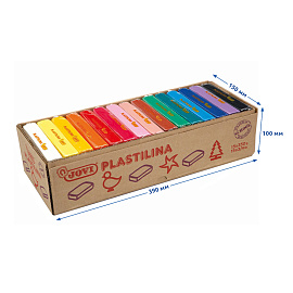 Пластилин растительный JOVI, 15 цветов ассорти, 350г, дисплей, картон фото Пластилин растительный JOVI, 15 цветов ассорти, 350г, дисплей, картон