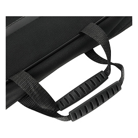 Сумка деловая OfficeSpace "Ancona" ткань, черный, 2 отделения, молния