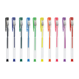 Набор гелевых ручек OfficeSpace 10цв., 1,0мм, европодвес