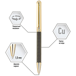 Ручка шариковая Delucci "Artista" синяя, 1,0мм, поворот., подарочная упаковка фото Ручка шариковая Delucci "Artista" синяя, 1,0мм, поворот., подарочная упаковка
