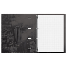 Тетрадь на кольцах А4, 120л., BG "City", картон, матовая ламинация