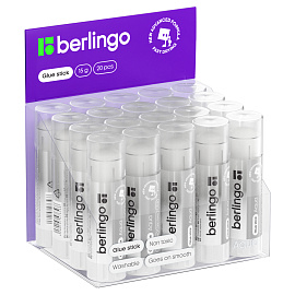 Клей-карандаш Berlingo "Aqua", 15г, прозрачный, ПВП