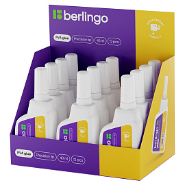 Клей ПВА Berlingo, экстрасильный, 40мл фото Клей ПВА Berlingo, экстрасильный, 40мл