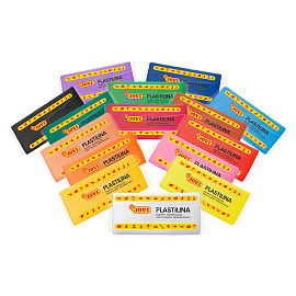 Пластилин растительный JOVI, 15 цветов ассорти, 150г, дисплей, картон