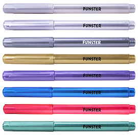 Фломастеры FUNSTER (ФАНСТЕР) "METALLIC" 8 цветов металлик, ударопрочный наконечник, 152630