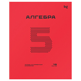 Тетрадь предметная 48л. BG "Перфокарта" - Алгебра, пластиковая обложка