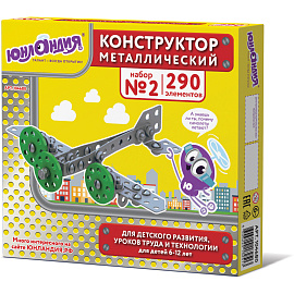 Конструктор металлический ЮНЛАНДИЯ "Для уроков труда №2", развивающий, 290 элементов, 104680 фото Конструктор металлический ЮНЛАНДИЯ "Для уроков труда №2", развивающий, 290 элементов, 104680