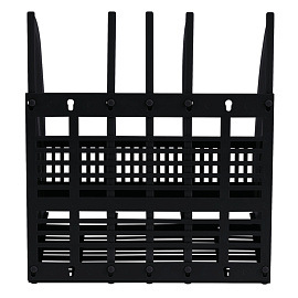 Лоток для бумаг вертикальный СТАММ "Line", сборный, 4 отделения, черный