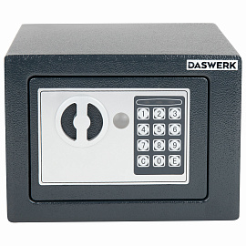 Сейф мебельный DASWERK SC-170EL (170х230х170 мм), электронный замок, графит, 291338 фото Сейф мебельный DASWERK SC-170EL (170х230х170 мм), электронный замок, графит, 291338
