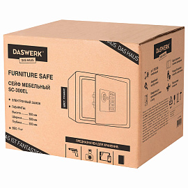 Сейф мебельный DASWERK SC-300EL (300х380х300 мм), электронный замок, графит, 291346