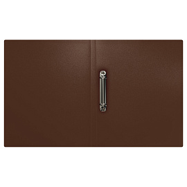 Папка на 2 кольцах СТАММ "Диагональ" А4, 25мм, 700мкм, пластик, шоколад фото Папка на 2 кольцах СТАММ "Диагональ" А4, 25мм, 700мкм, пластик, шоколад