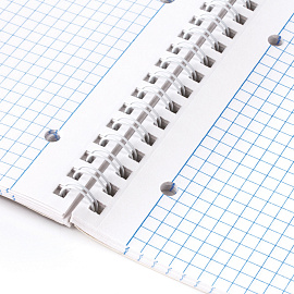 Тетрадь А4, 96 л., ОФИСМАГ, гребень, клетка, обложка картон, МОНОХРОМ, 402793