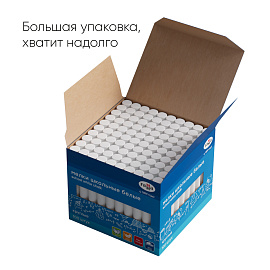 Мел школьный белый Гамма круглый (100 штук в упаковке)