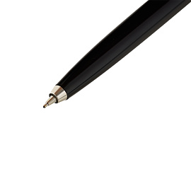 Ручка шариковая Luxor "Star" синяя, 0,7 мм, корпус черный/хром, кнопочный механизм, футляр