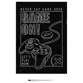 Гравюра с мультицветной основой ТРИ СОВЫ "Игра", А4 фото Гравюра с мультицветной основой ТРИ СОВЫ "Игра", А4