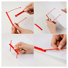 Механизмы для скоросшивания СТАММ, пластиковые, 25шт., красные