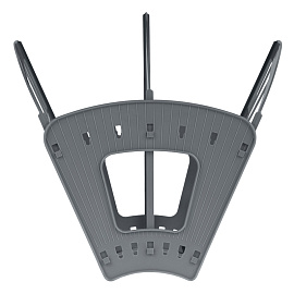 Лоток для бумаг веерный СТАММ "Эконом", 3-х секционный, серый